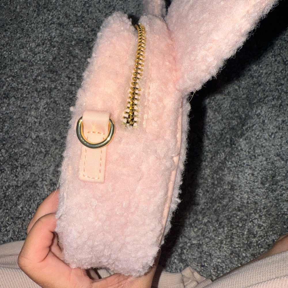 Stoney Clover Lane Mickey Pink Fuzzy Bag